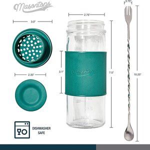 Masontops Mason Jar Cocktail Shaker Set (NIB!)